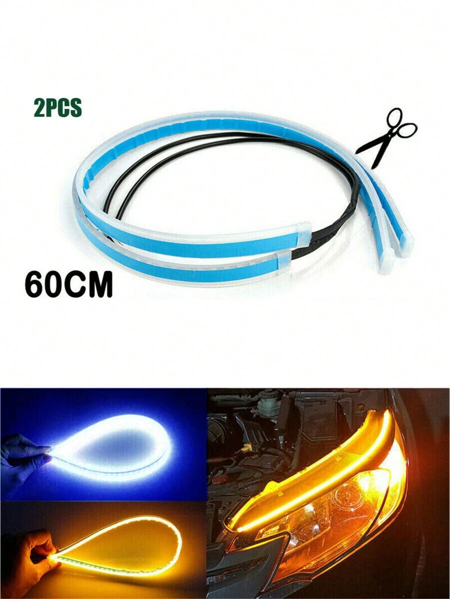 Tiras de LED DRL para faros delanteros para coche moto