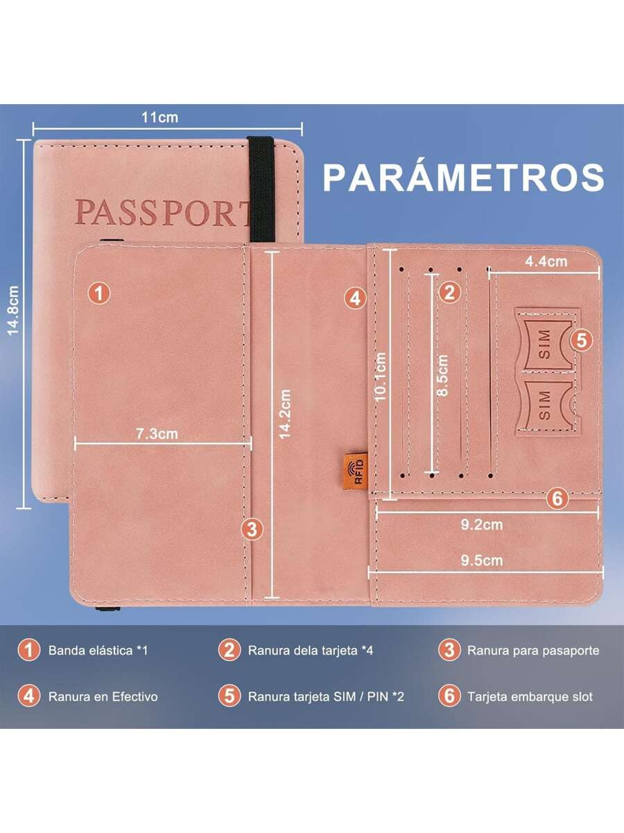 Cartera para Pasaporte RFID