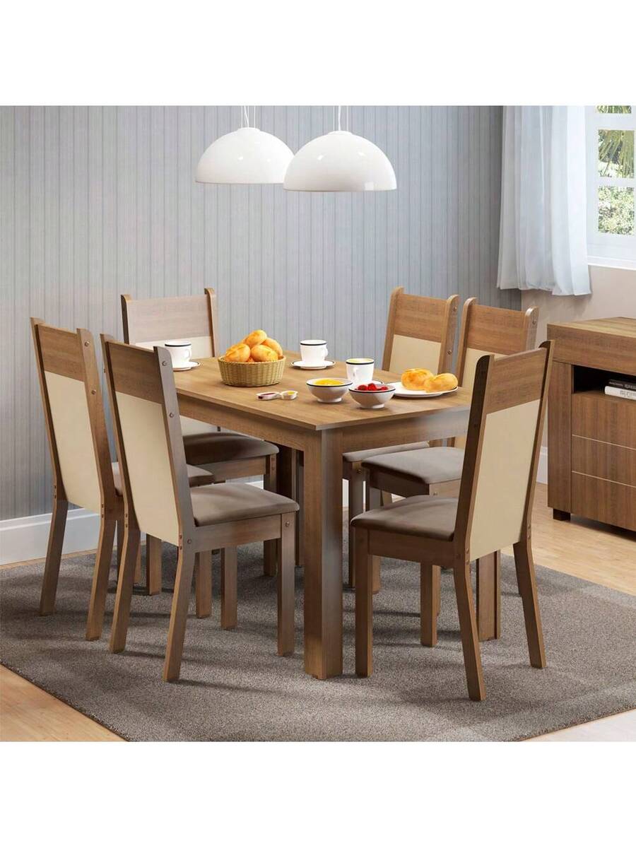Juego De Comedor Con Mesa Y 6 Sillas