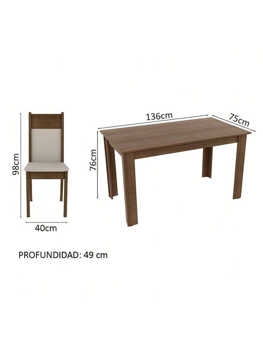 Juego De Comedor Con Mesa Y 6 Sillas