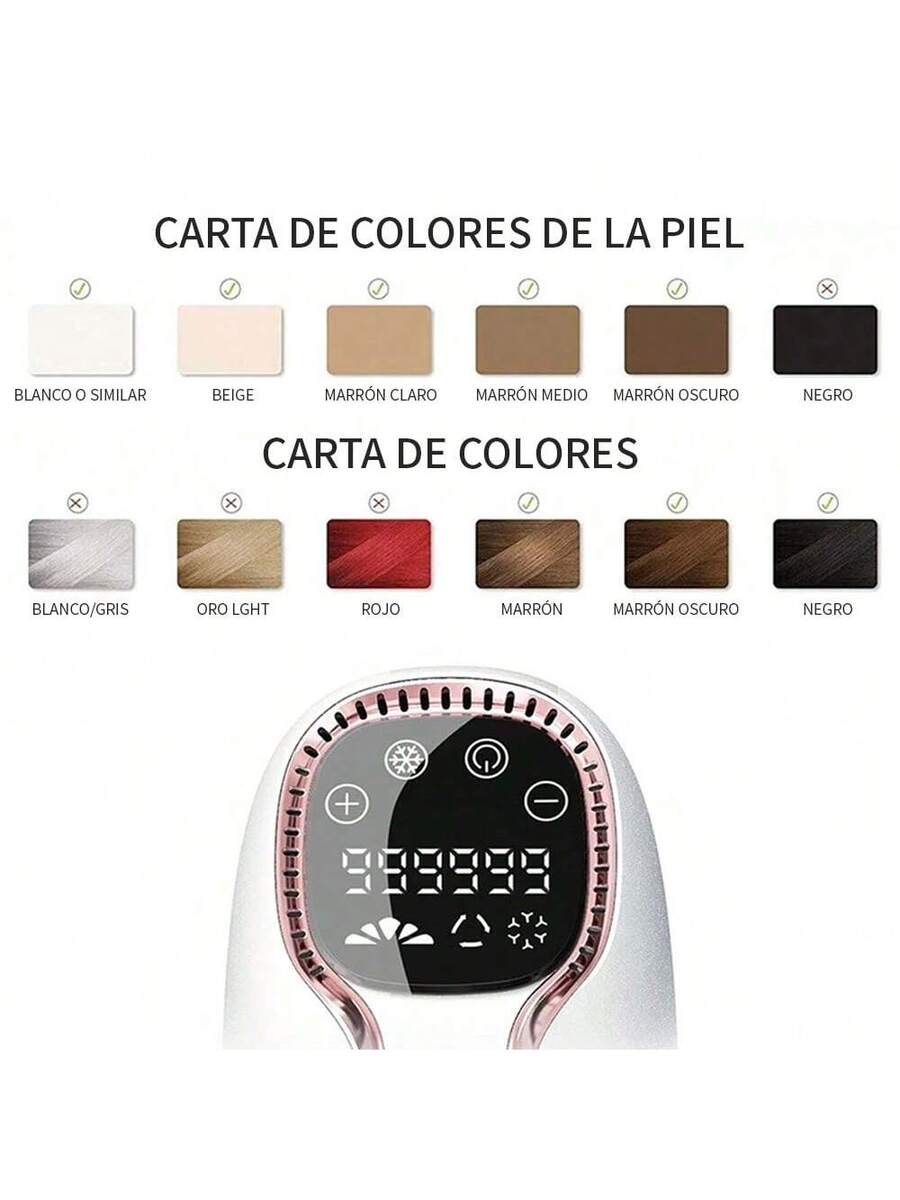 depiladora láser con punto de congelación
