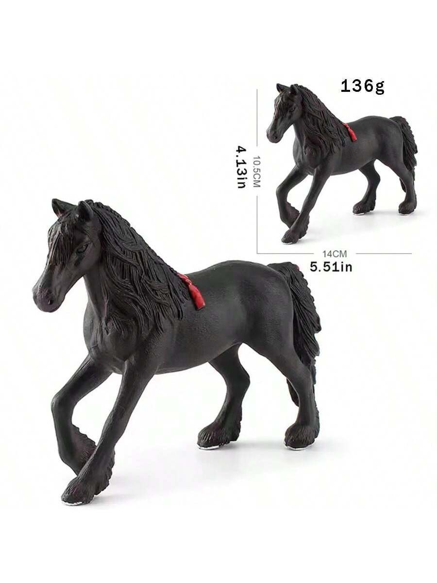 Modelo de caballo realista, animal de granja de caballos salvajes
