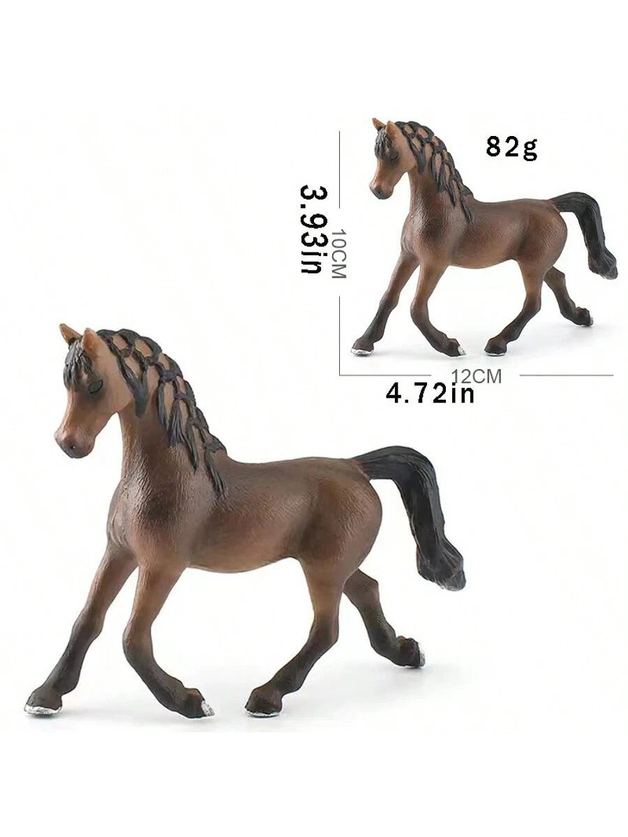 Modelo de caballo realista, animal de granja de caballos salvajes
