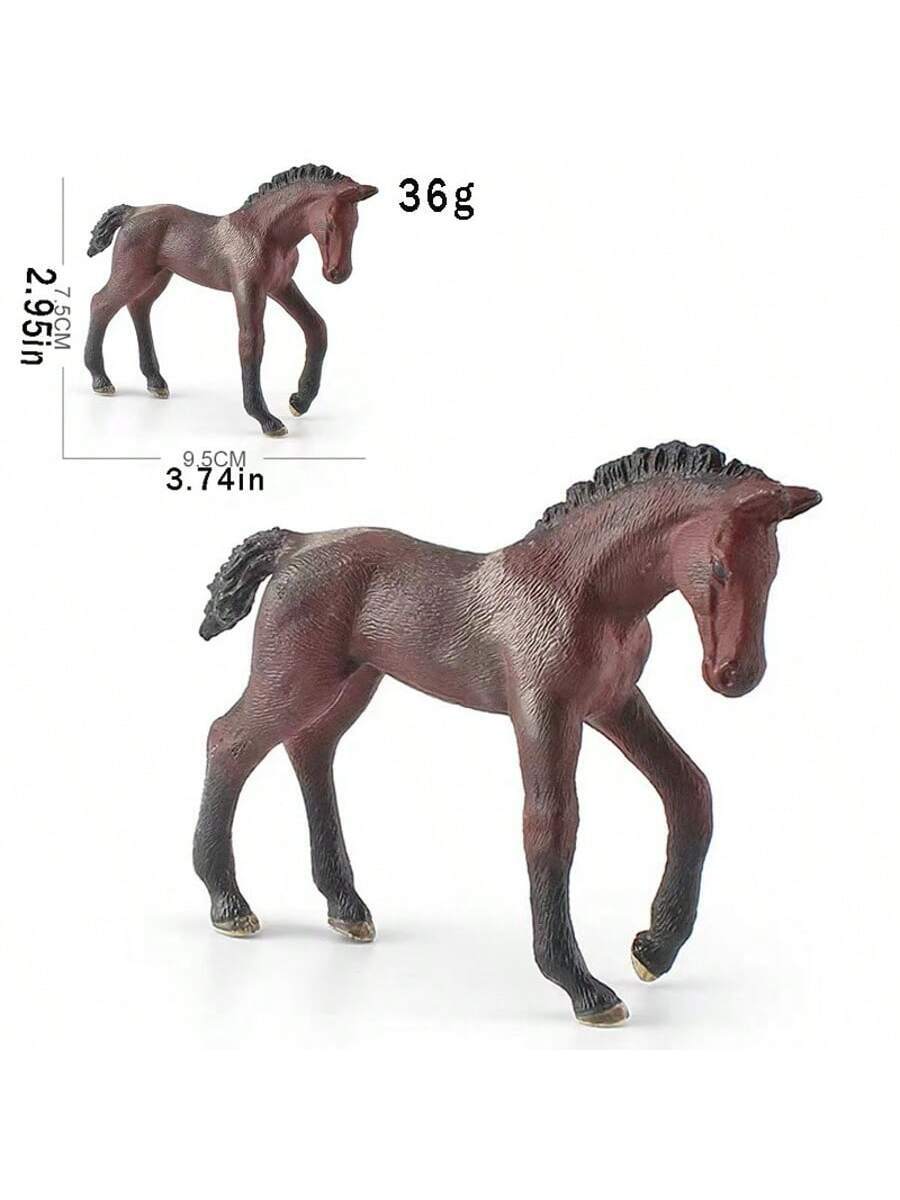 Modelo de caballo realista, animal de granja de caballos salvajes