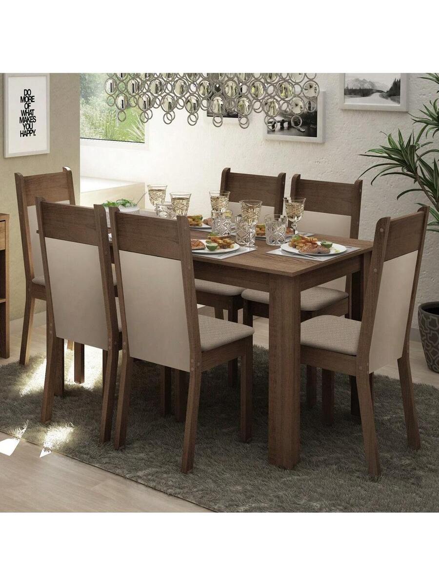 Mesa De Comedor Con 6 Sillas