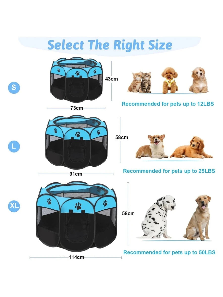 Corral portátil plegable para mascotas