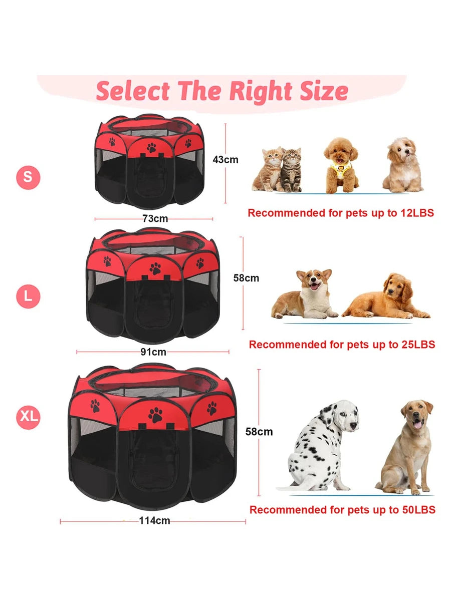 Corral portátil plegable para mascotas