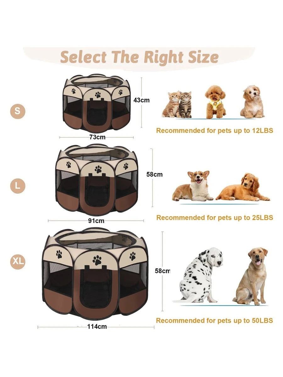 Corral portátil plegable para mascotas