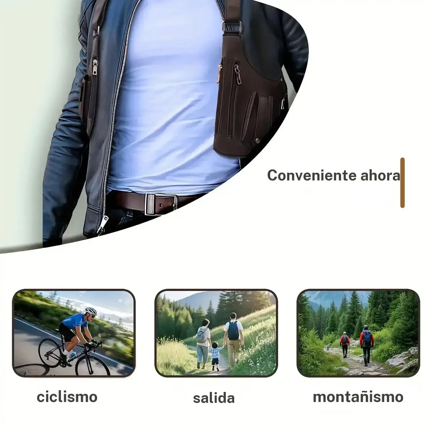 Chaleco multifuncional mochila de hombro doble