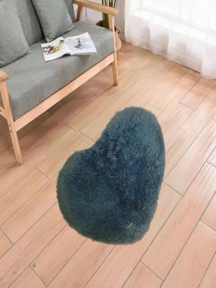 Alfombra en forma de corazón felpa 1 pieza colores variados 60cm