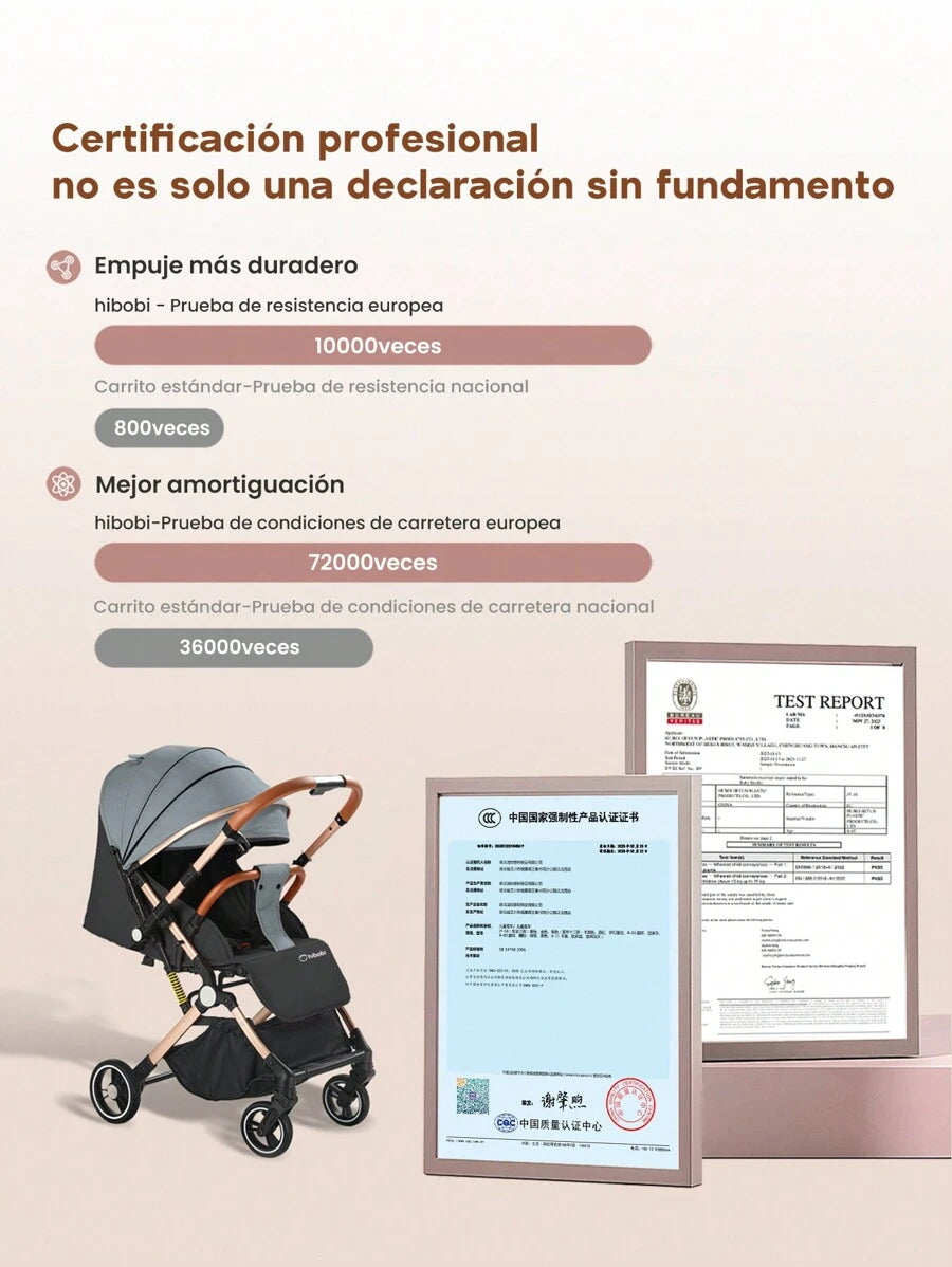 H HIBOBI Cochecito de bebé reversible