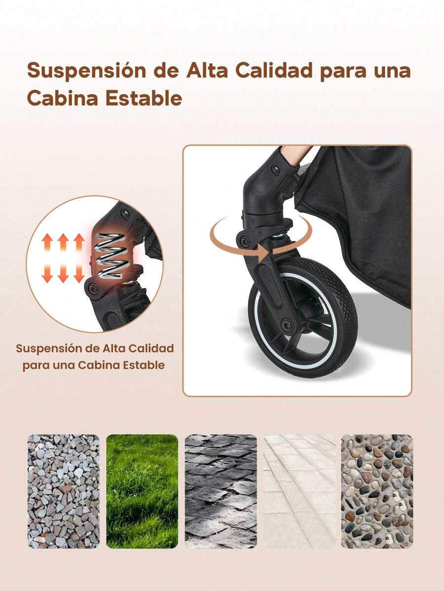 H HIBOBI Cochecito de bebé reversible