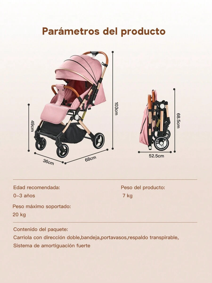 H HIBOBI Cochecito de bebé reversible