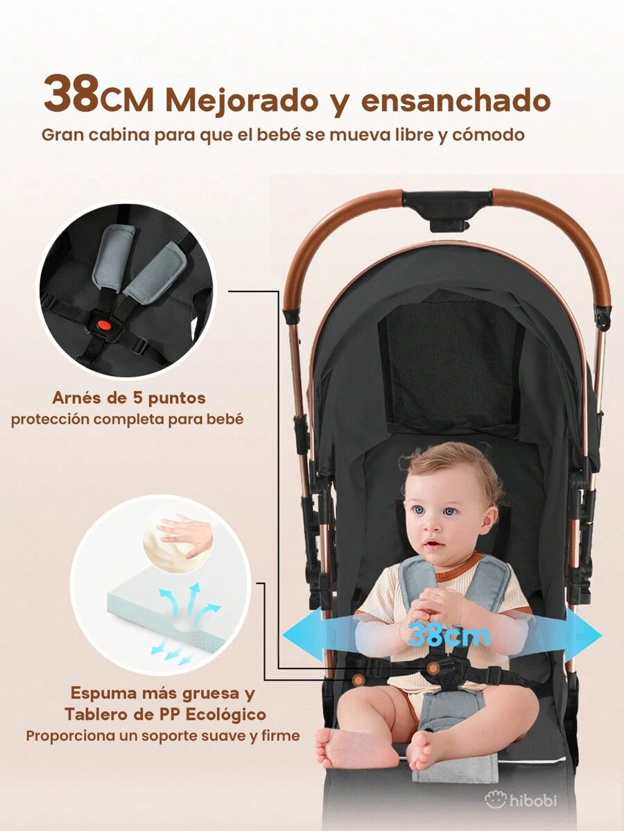 H HIBOBI Cochecito de bebé reversible