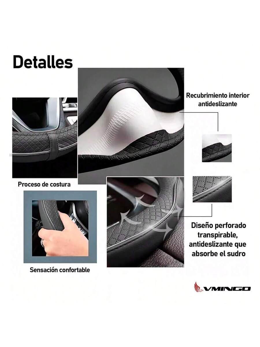 Funda Cubre Volante Filo Cromo Gama Alta Forma Redondo 38cm