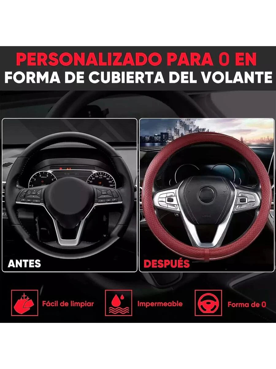Funda Cubre Volante Filo Cromo Gama Alta Forma Redondo 38cm