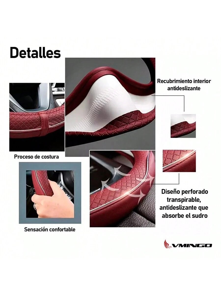 Funda Cubre Volante Filo Cromo Gama Alta Forma Redondo 38cm