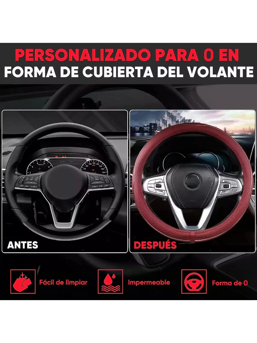 Funda Cubre Volante Filo Cromo Gama Alta Forma Redondo 38cm