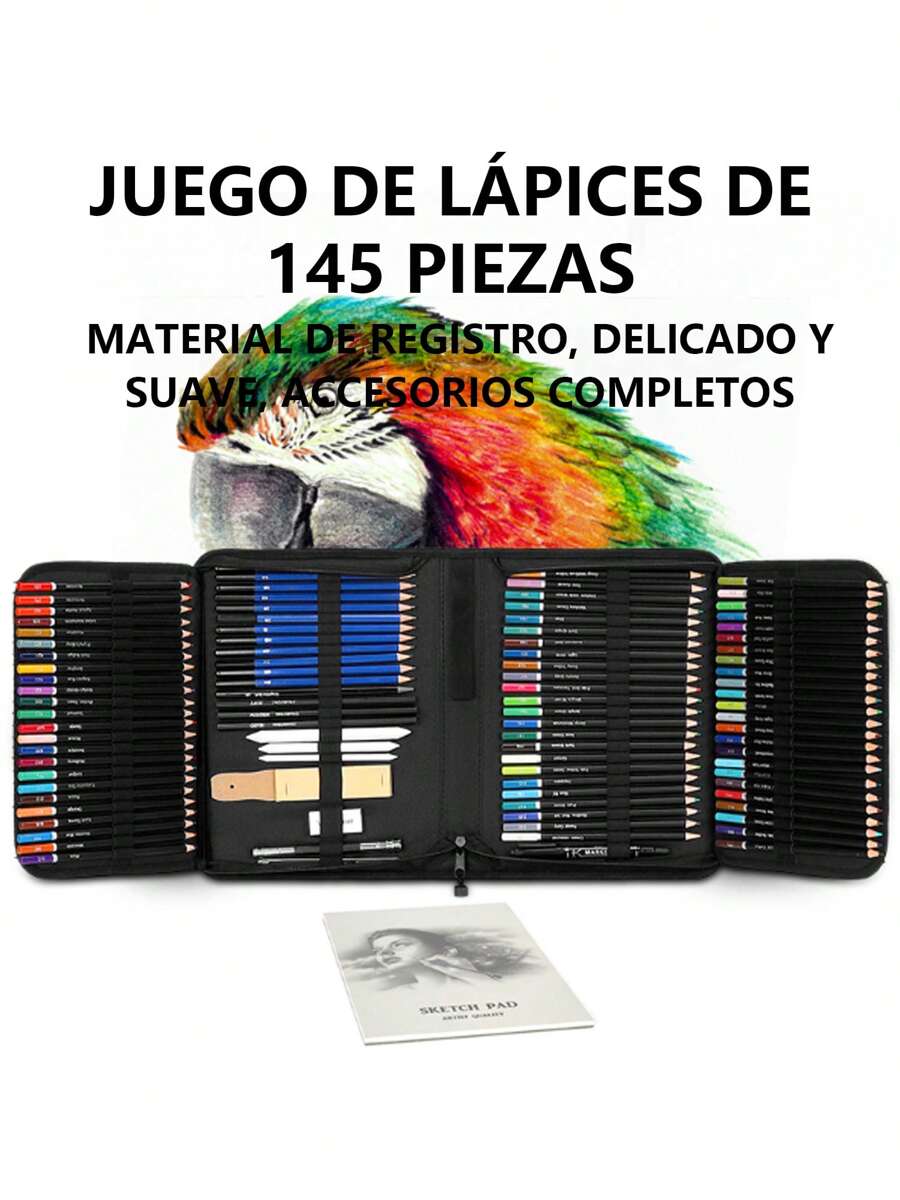 Set de 145 lápices de dibujo profesionales
