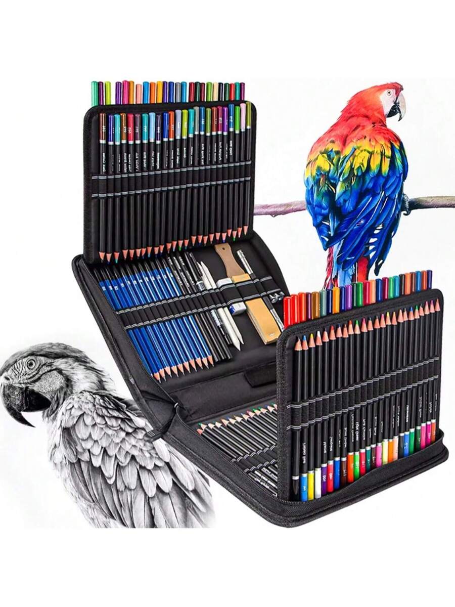 Set de 145 lápices de dibujo profesionales