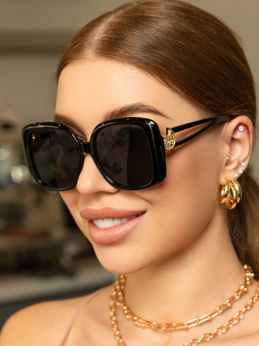 Gafas de sol de gran tamaño con marco cuadrado vintage