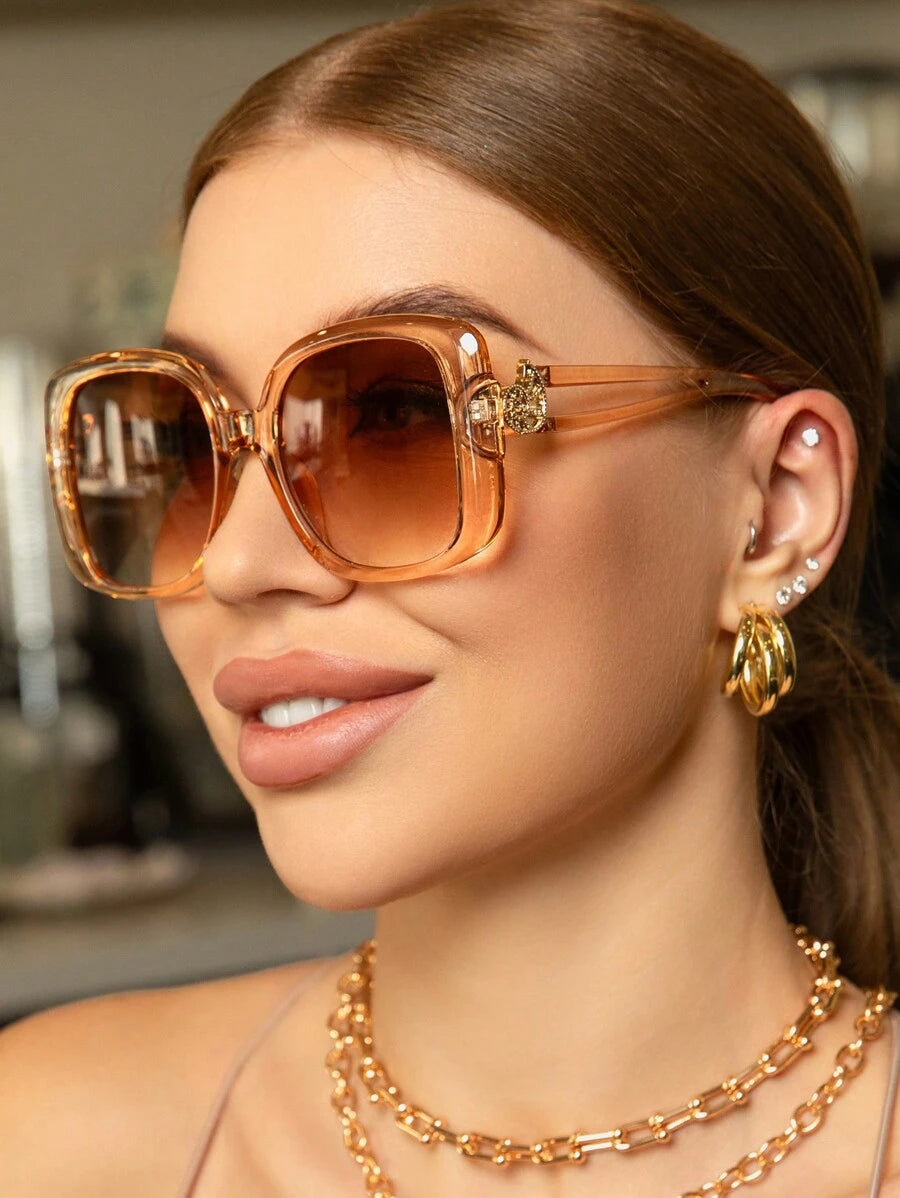 Gafas de sol de gran tamaño con marco cuadrado vintage