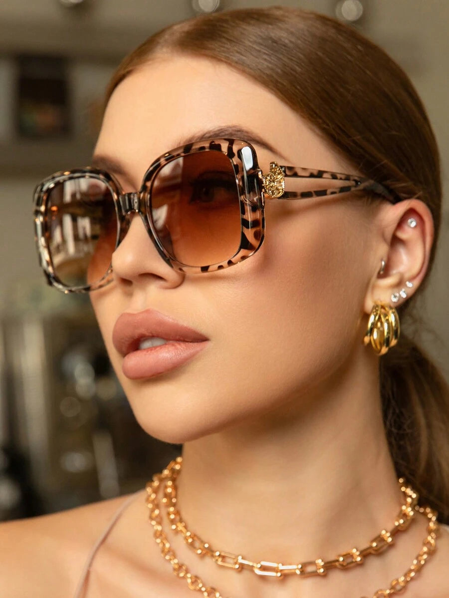 Gafas de sol de gran tamaño con marco cuadrado vintage
