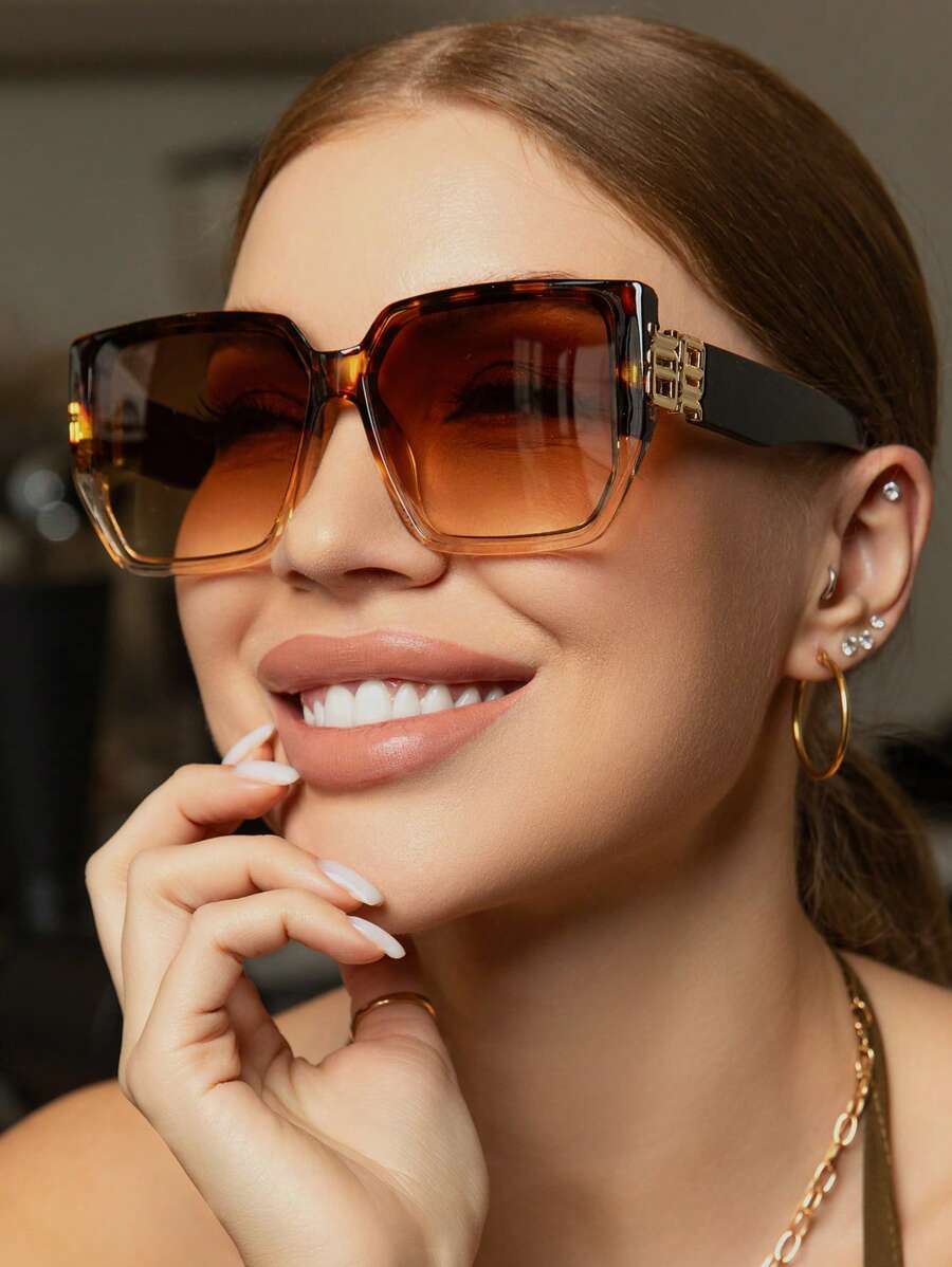Gafas de sol vintage de marco grueso y grande