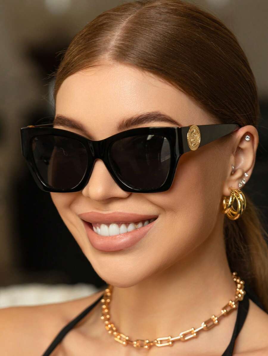 Gafas de sol vintage de marco grueso y grande