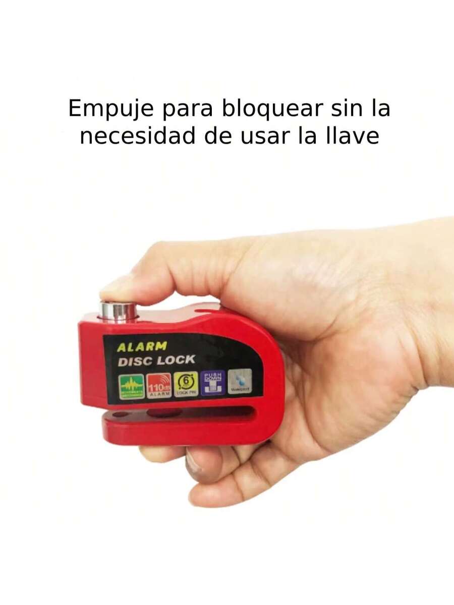 Alarma Candado Motocicleta Bicicleta Antirrobo Impermeable Freno de Disco Bloqueo