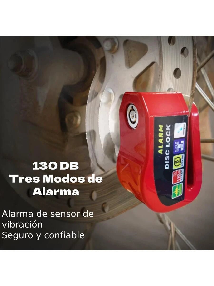 Alarma Candado Motocicleta Bicicleta Antirrobo Impermeable Freno de Disco Bloqueo
