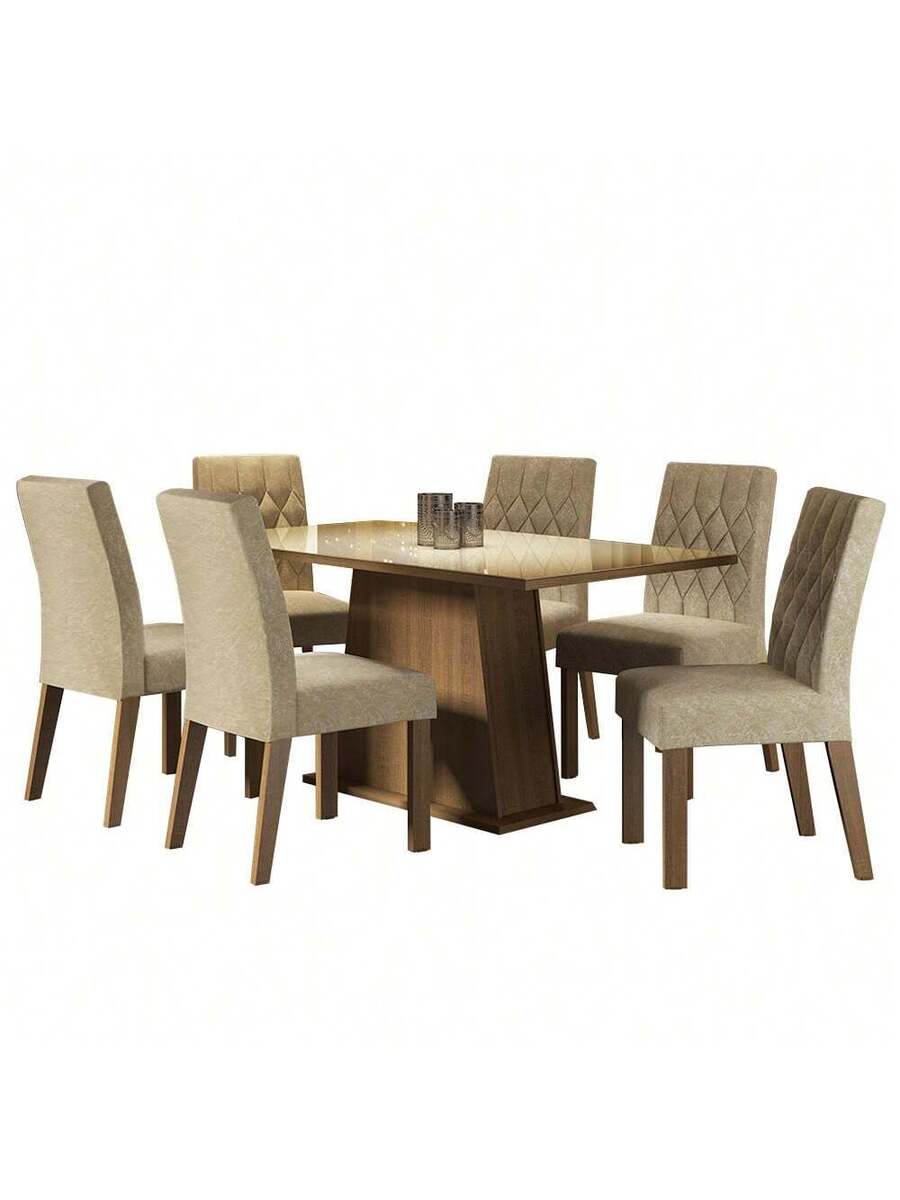 Juego Comedor Con Mesa Y 6 Sillas Madesa