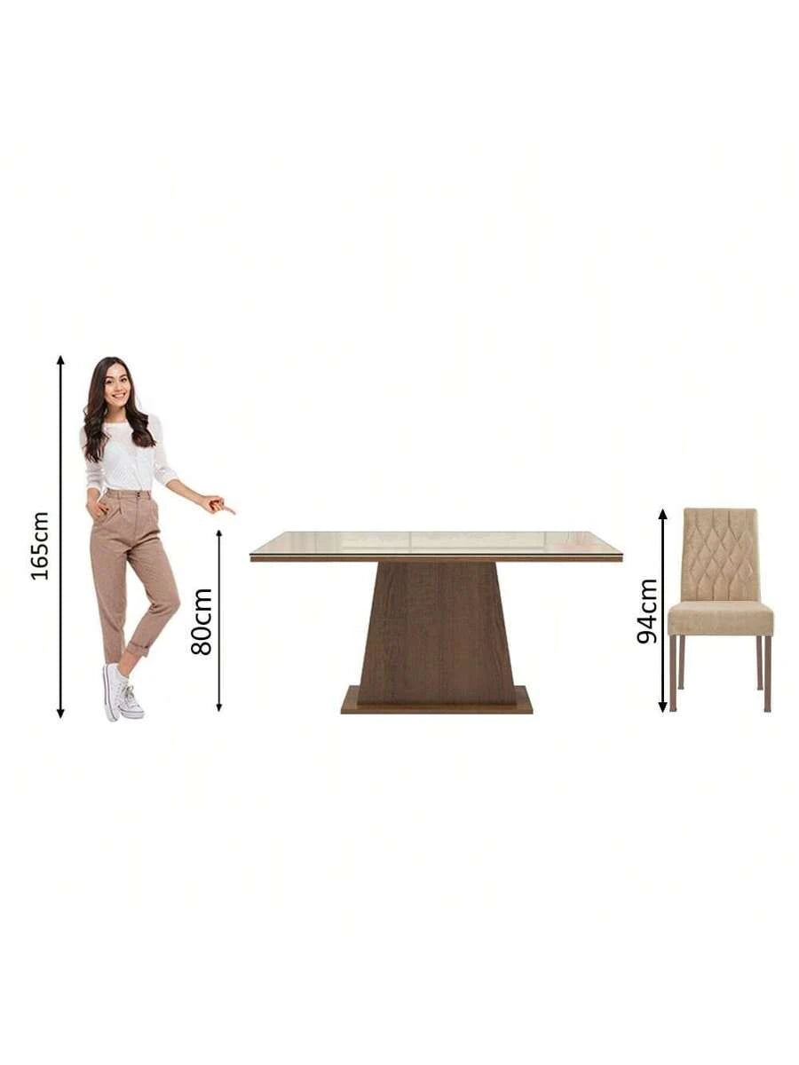 Juego Comedor Con Mesa Y 6 Sillas Madesa
