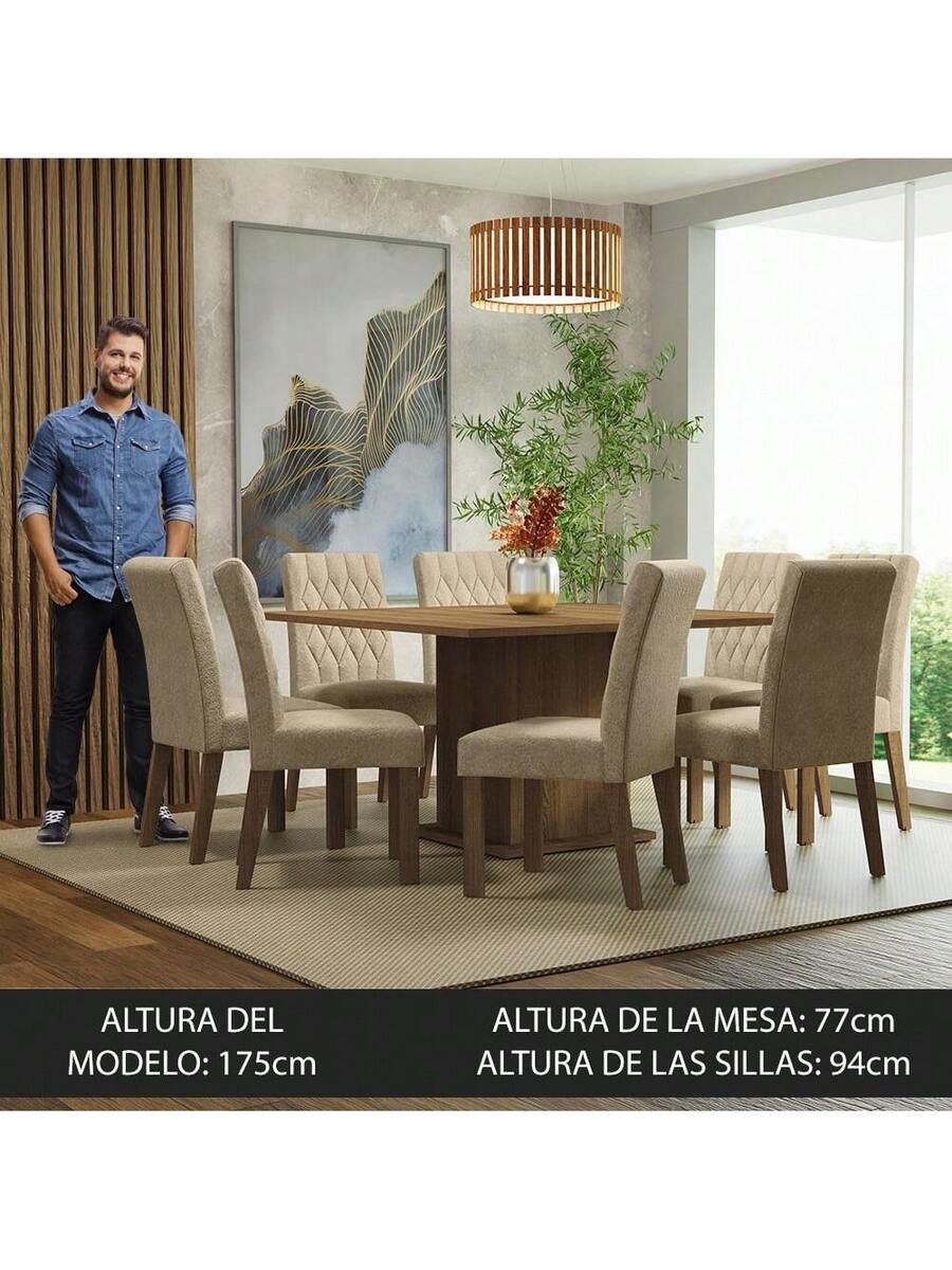 Juego De Comedor Con Mesa Y 8 Sillas