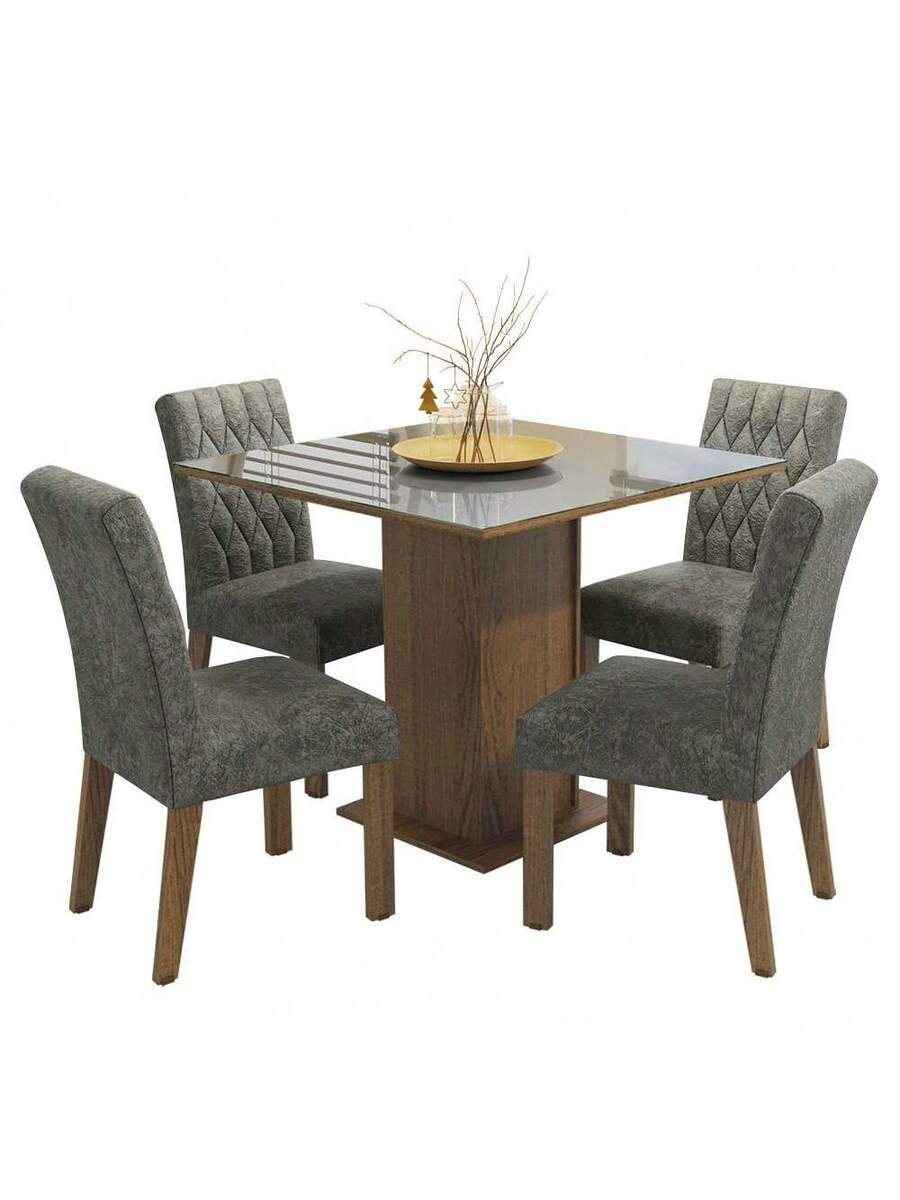 Juego Comedor Mesa Vidrio 4 Sillas