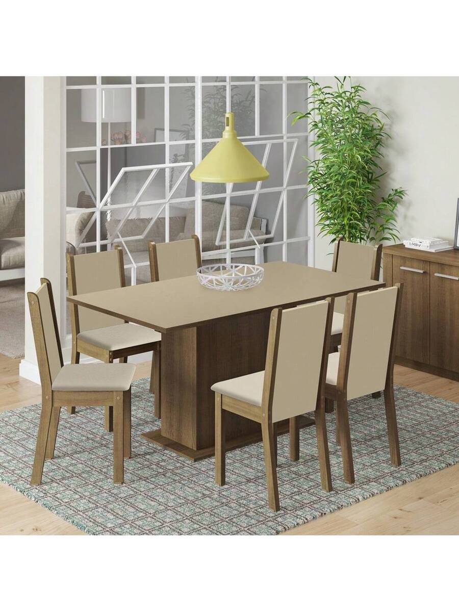 Juego De Comedor Con Mesa Y 6 Sillas
