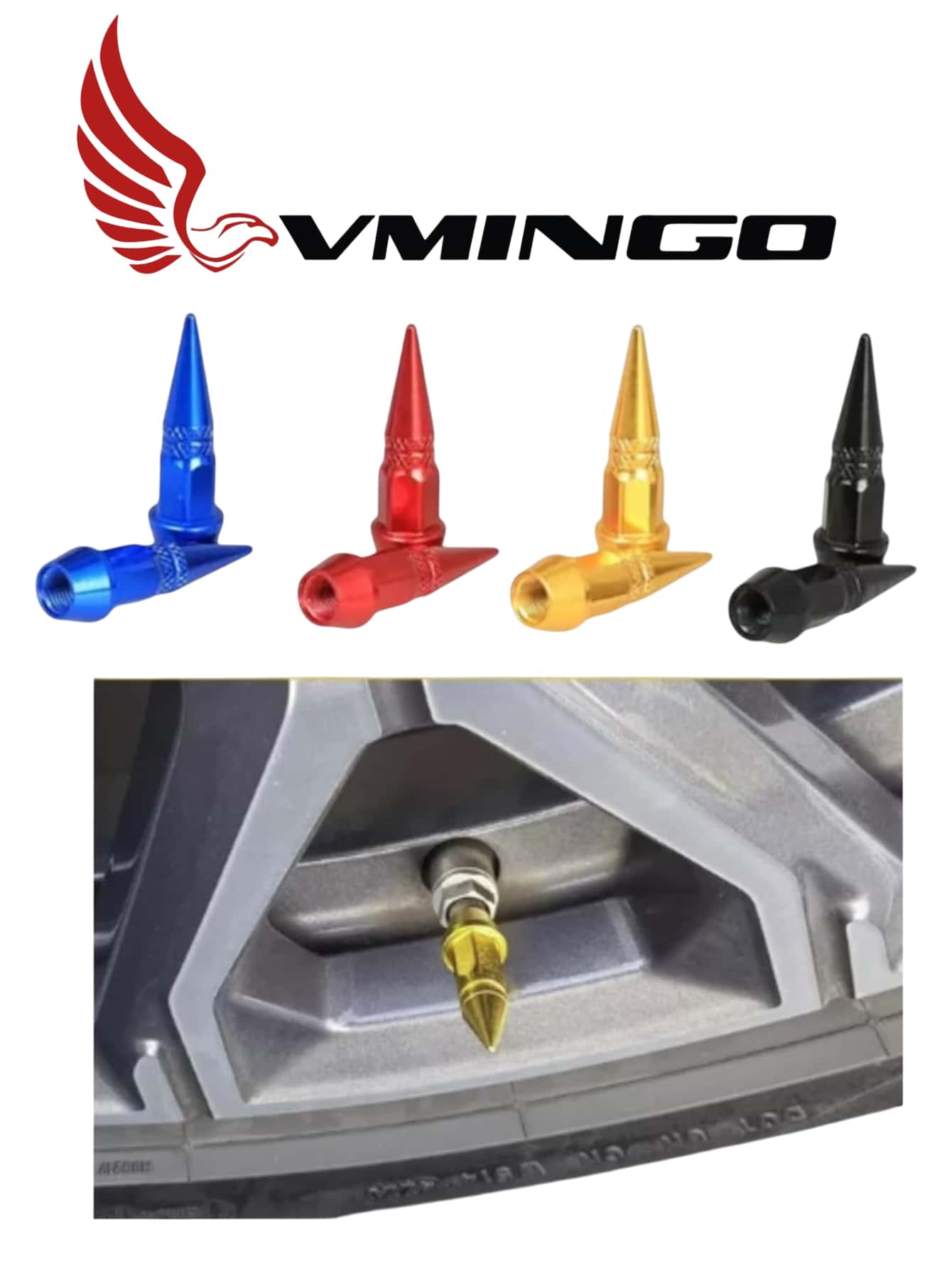 Tapon Pivote Pico Valvula Neumatico Aleacion Aluminio