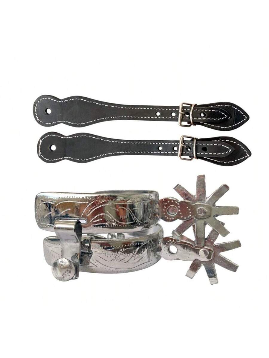 Espuelas Charras de Acero Monel con Correas