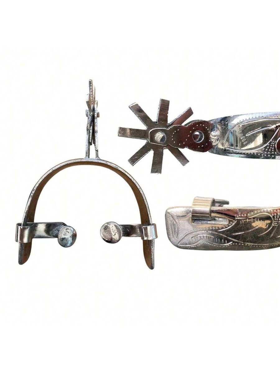 Espuelas Charras de Acero Monel con Correas