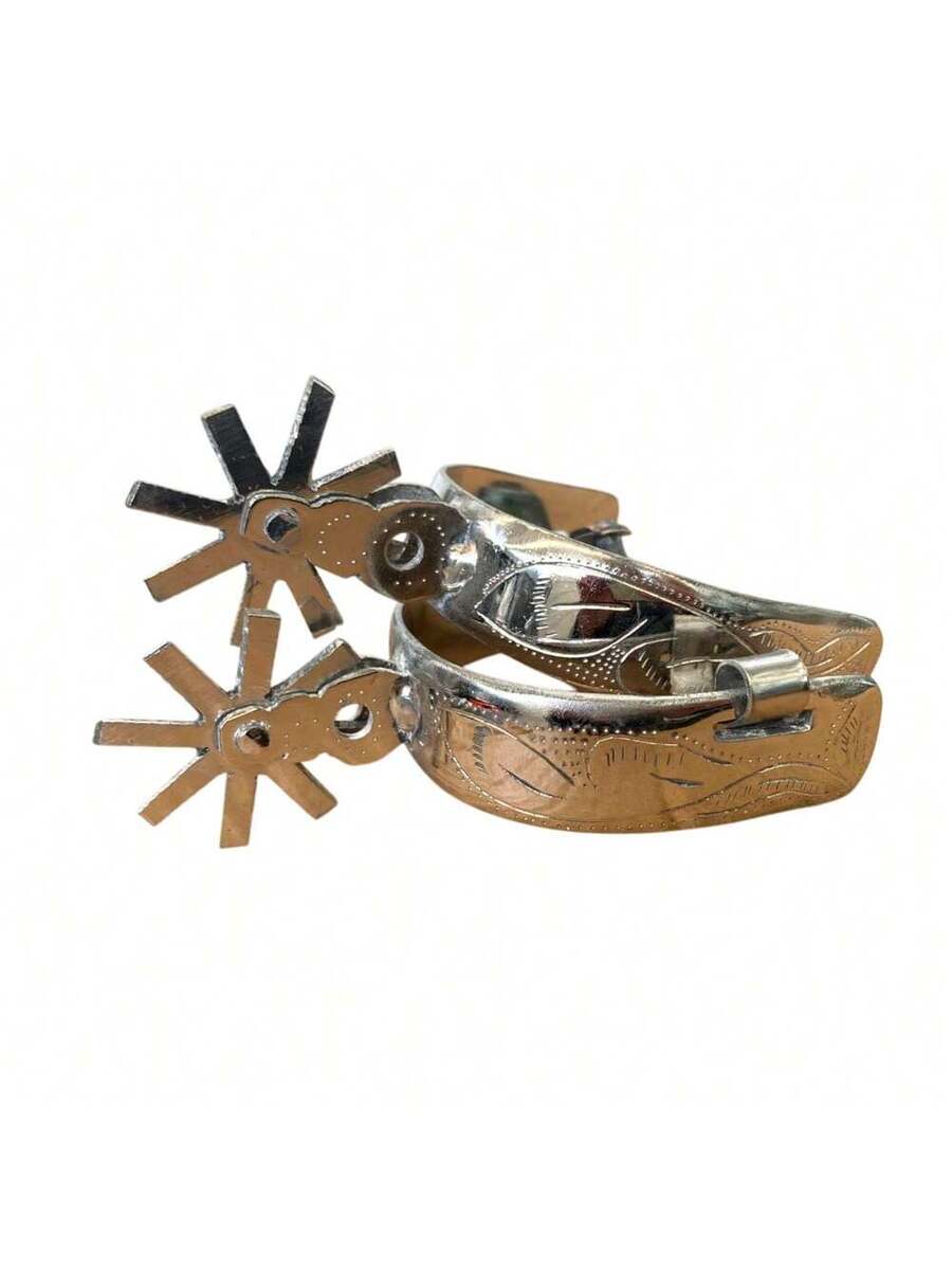 Espuelas Charras de Acero Monel con Correas