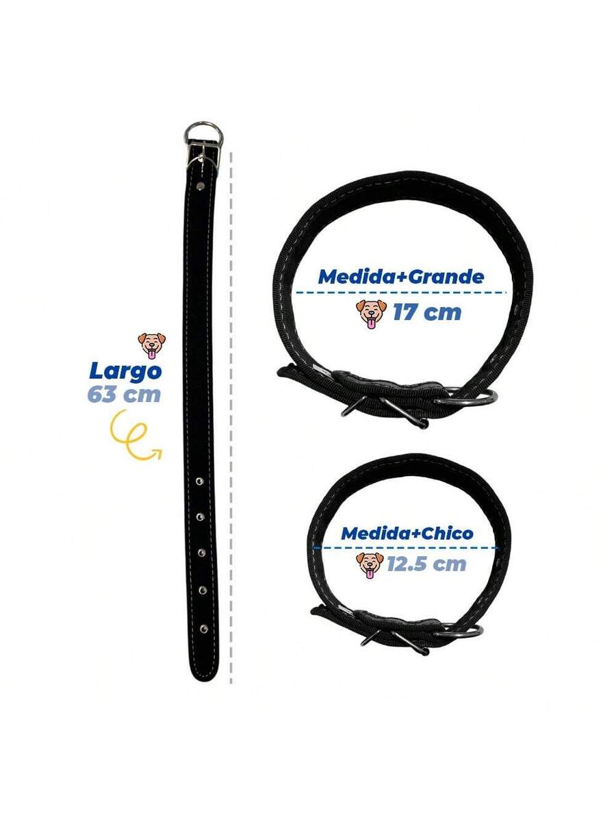 Collar para Perro Reforzado, Resistente en Variedad de Colores y Tallas