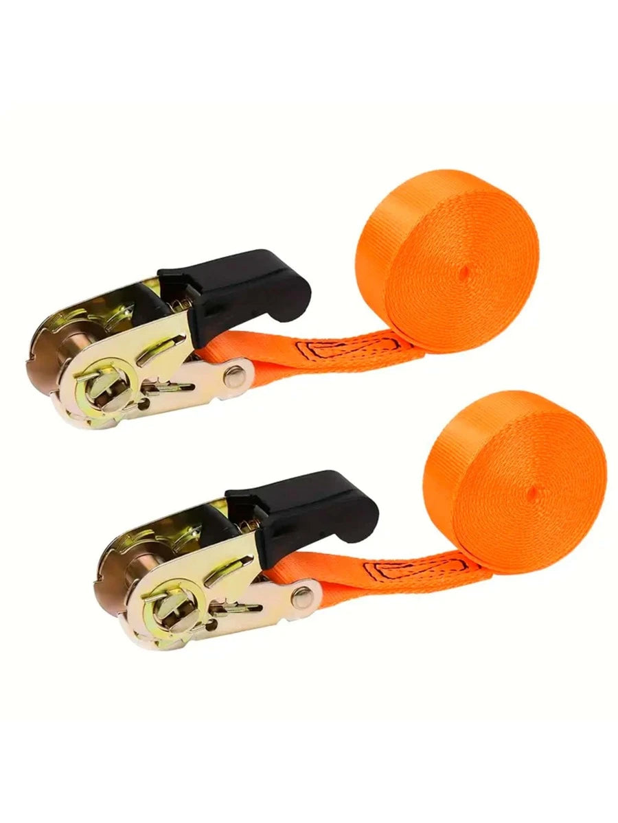 2pzs Sujetador Matraca Cinto 3m Auto Moto Carga Amarre 400kg