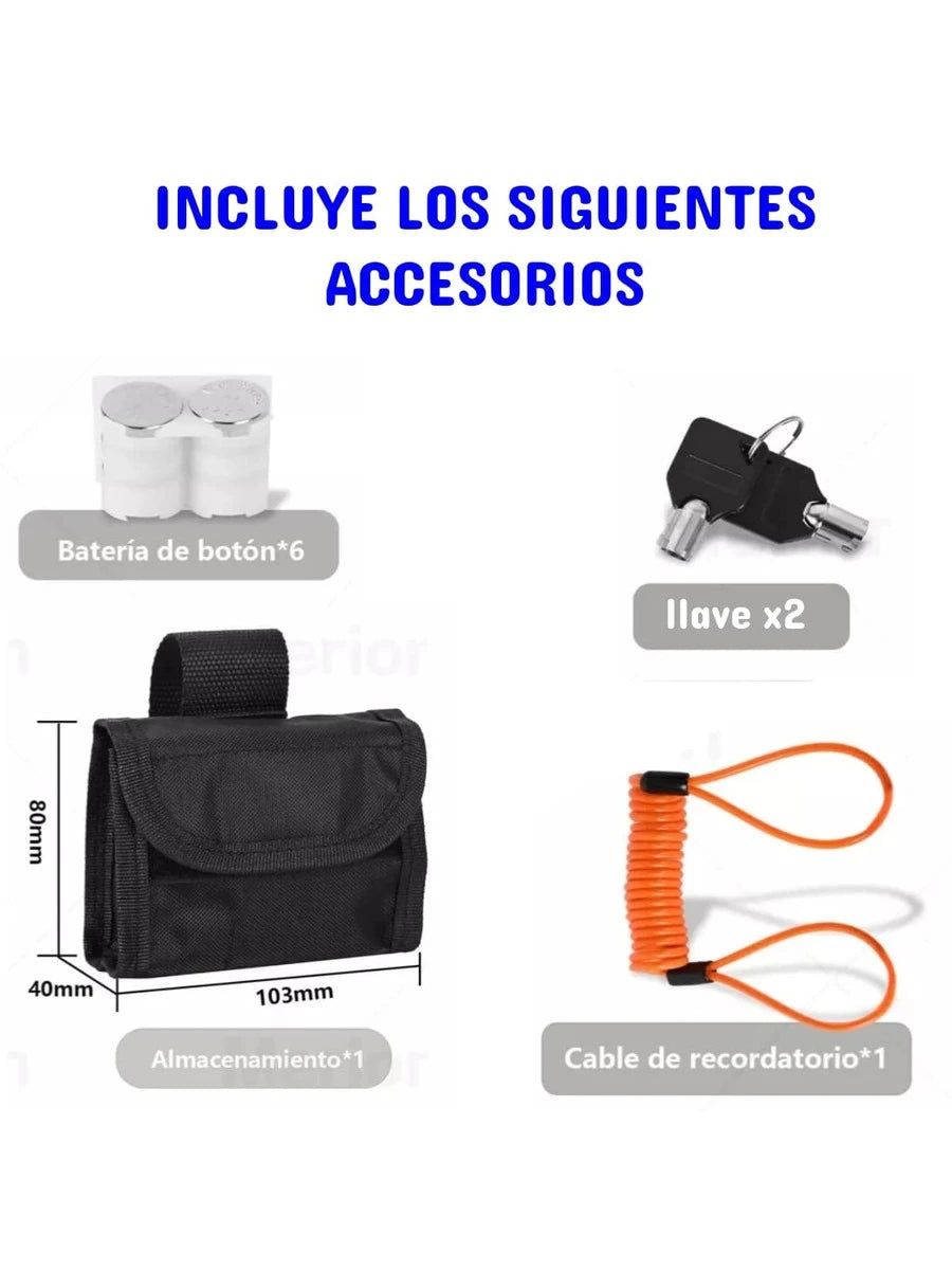 Alarma Candado con Estuche Cuerda de Aviso 2 Llaves