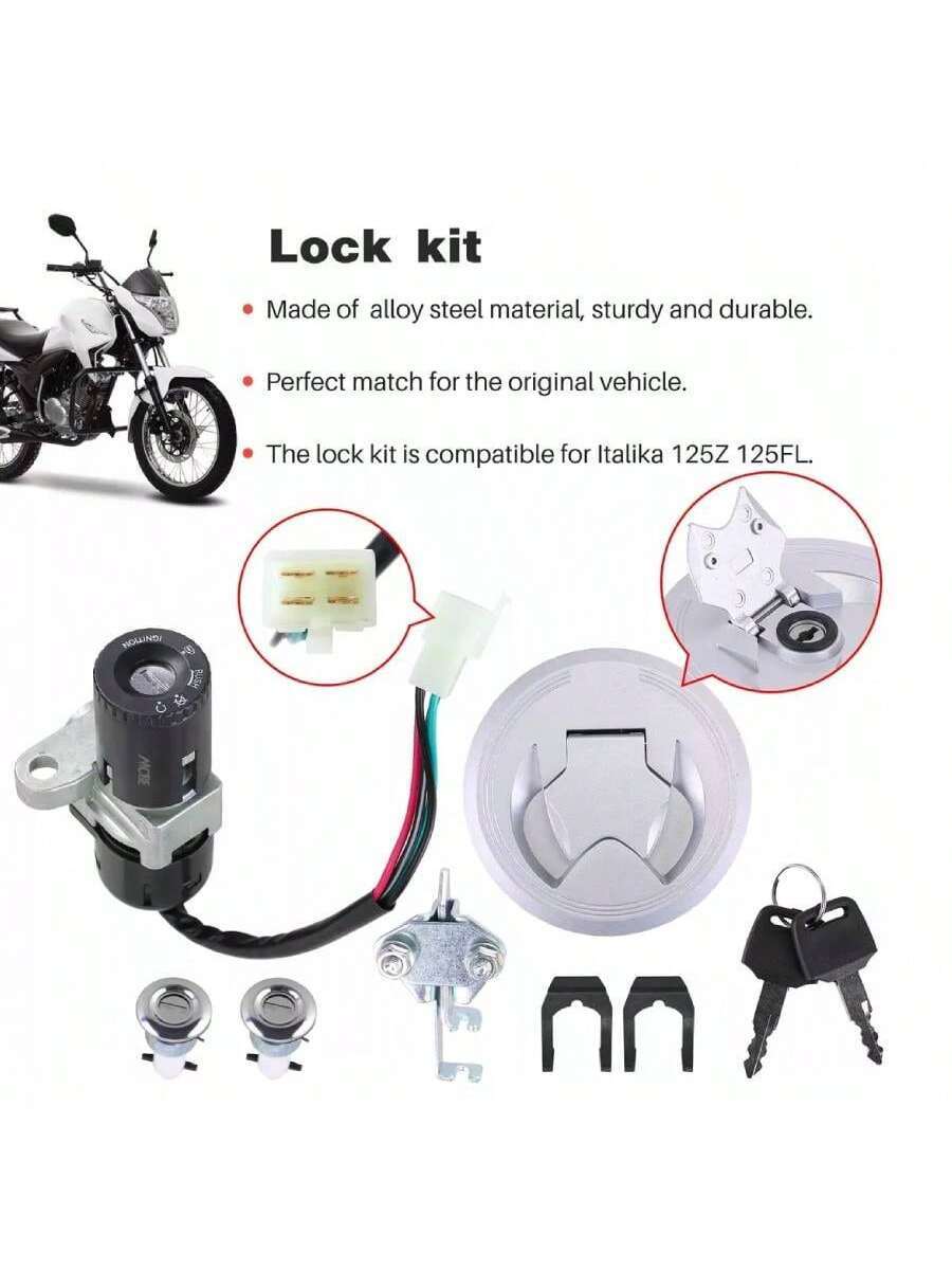 Kit De Cerraduras Completo Tapon Switch Italika 125z 125fl