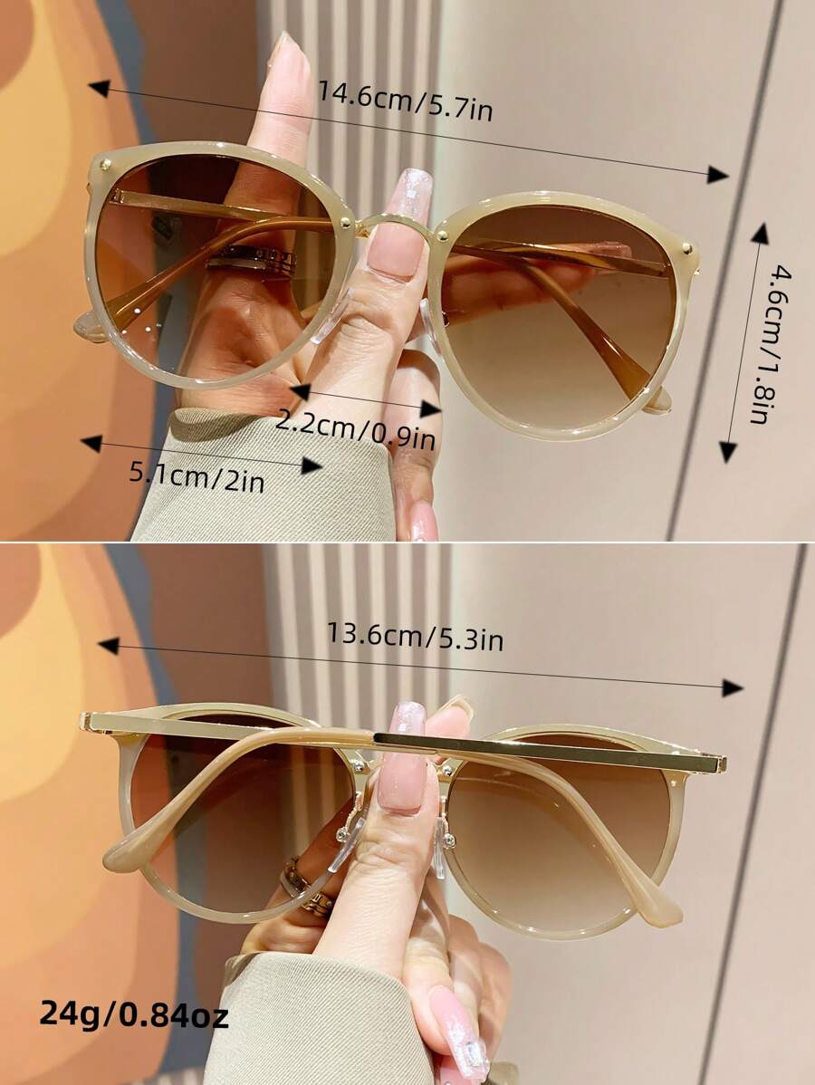 Gafas de sol con montura redonda elegantes