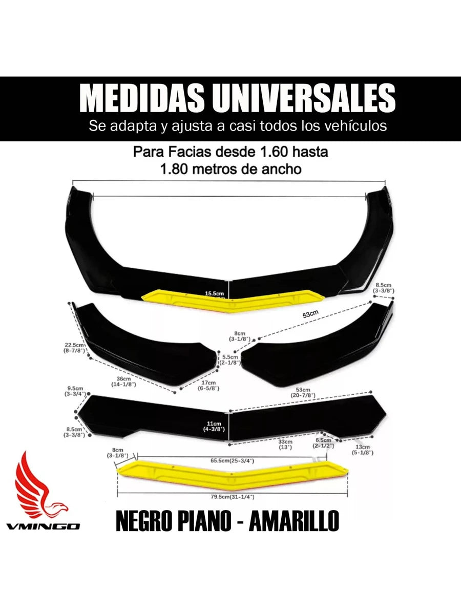 Lip Delantero Filo Color Facia Splitter Auto Universal