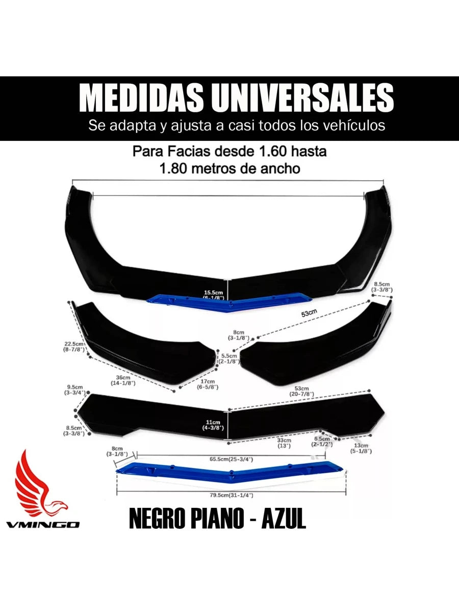 Lip Delantero Filo Color Facia Splitter Auto Universal
