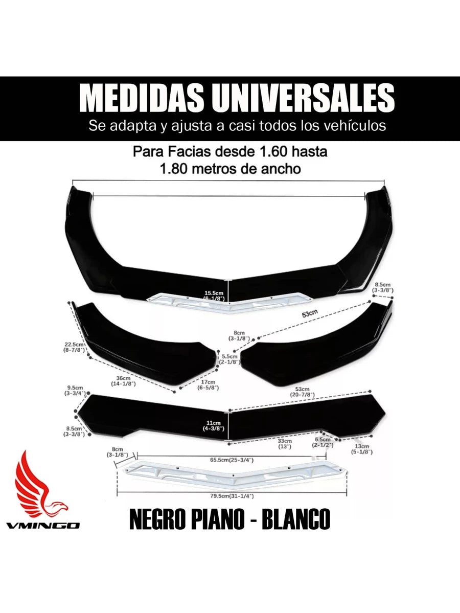 Lip Delantero Filo Color Facia Splitter Auto Universal