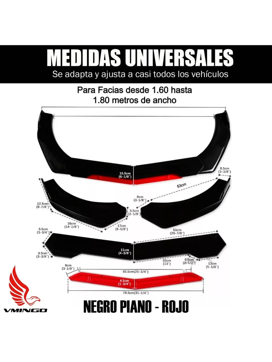 Lip Delantero Filo Color Facia Splitter Auto Universal