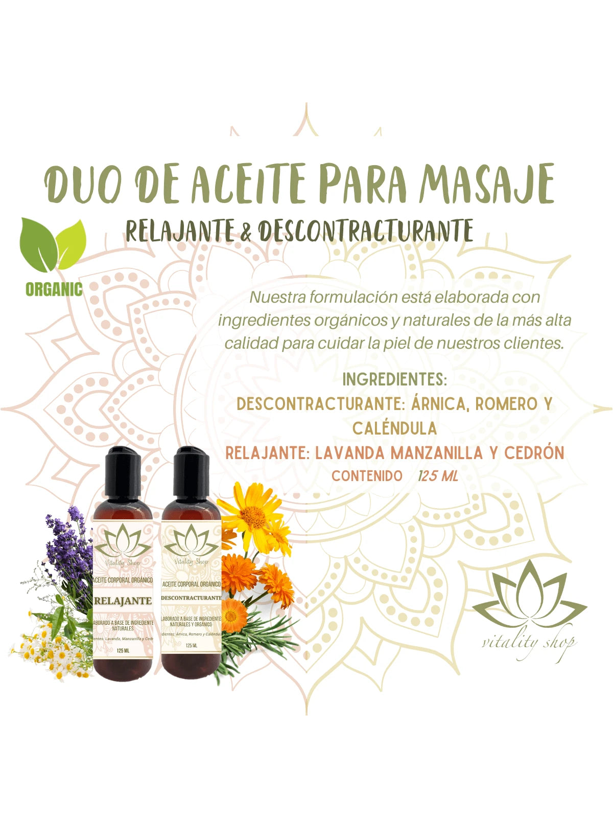 2 Pz De Aceites Orgánicos